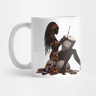 Afrocentric Woman Drum Mug